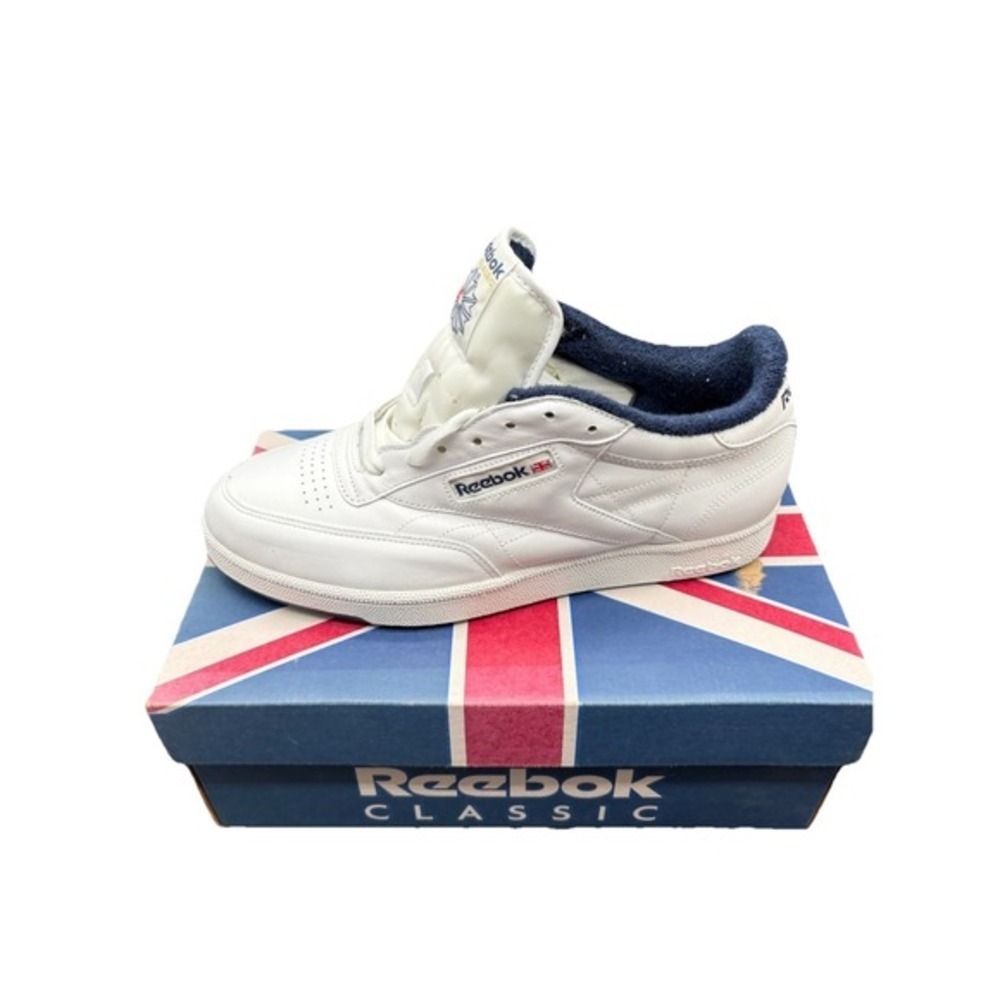 Reebok Club C White Navy 94010 Men's Size 10 1999 NOS Vintage Leather Sneakers